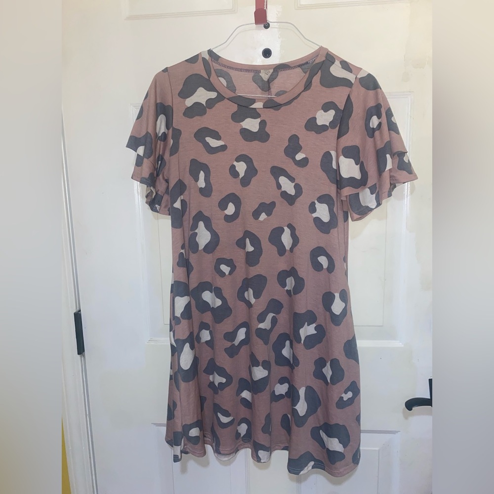 Pink Leopard Dress